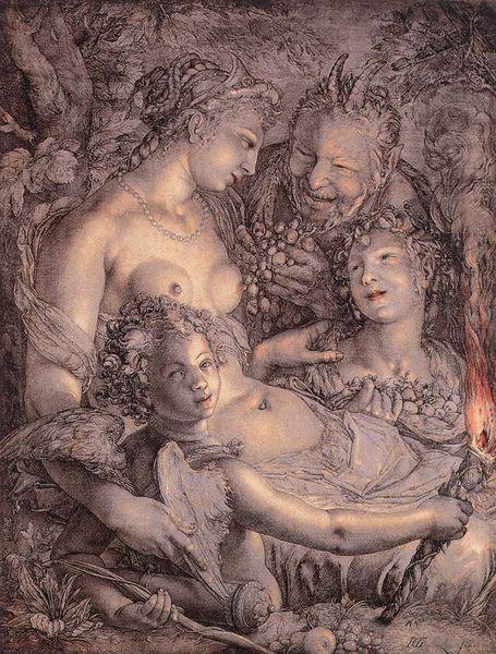 Hendrick Goltzius Sine Cerere et Libero friget Venus oil painting picture